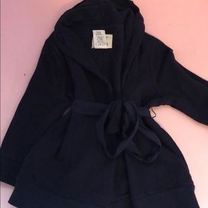 Sweatshirt cardigan w tie